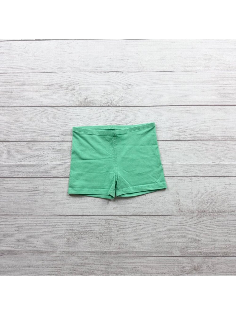 Primary Girls Green Bike Shorts Stretch Cotton Blend 6-7
